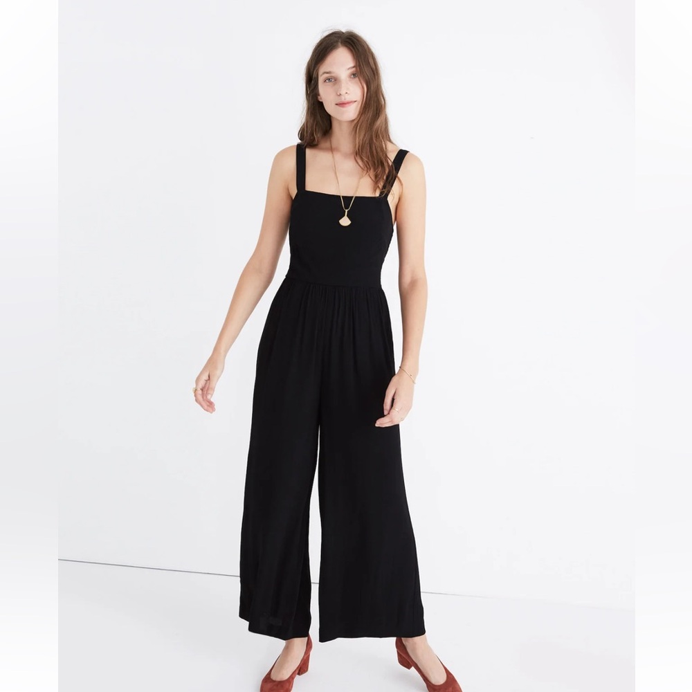 Madewell Smocked Crop Jumpsuit